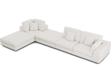 ModLuxe Vera 175" Wide White Fabric Upholstered Sectional Right Facing Sofa MDLMD821SET12B5PCCHK