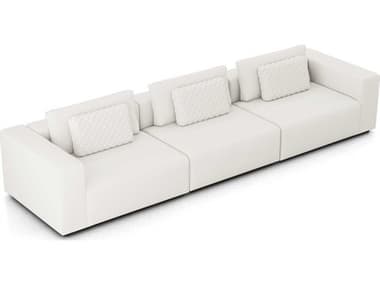 ModLuxe Siena 150" Wide White Fabric Upholstered Sectional Sofa MDLMD822SET023PCCHK
