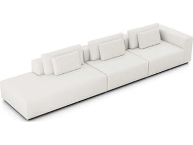 ModLuxe Siena 167" Wide White Fabric Upholstered Sectional Sofa MDLMD822SET04A3PCCHK