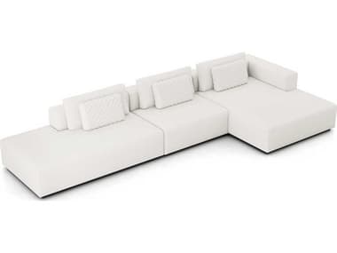 ModLuxe Siena 167&quot; Wide White Fabric Upholstered Sectional Right Facing Sofa MDLMD822SET09B3PCCHK