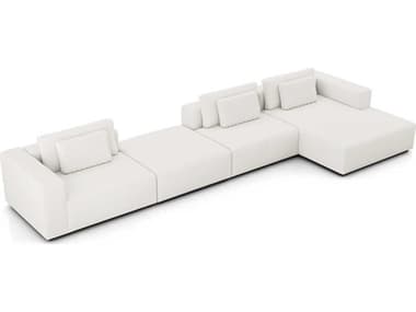 ModLuxe Siena 191" Wide White Fabric Upholstered Sectional Right Facing Sofa MDLMD822SET10B4PCCHK