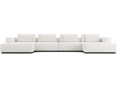 ModLuxe Siena White Upholstered Sectional Sofa MDLMD822SET124PCCHK