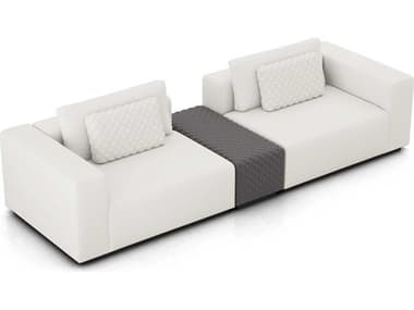ModLuxe Siena 124&quot; Wide White Fabric Upholstered Sectional Sofa MDLMD822SET163PCCHK