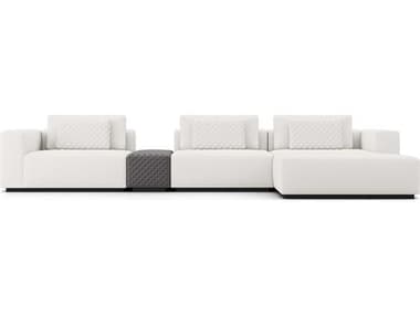 ModLuxe Siena White Upholstered Sectional Right Facing Sofa MDLMD822SET18A4PCCHK