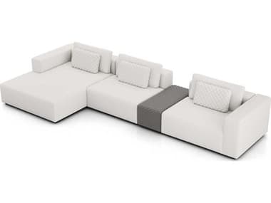 ModLuxe Siena 167" Wide White Fabric Upholstered Sectional Sofa MDLMD822SET18B4PCCHK