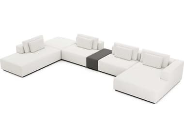 ModLuxe Siena 199" Wide White Fabric Upholstered Sectional Sofa MDLMD822SET24A6PCCHK