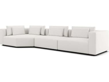 ModLuxe Siena 155&quot; Wide White Fabric Upholstered Sectional Right Facing Sofa MDLMD822SET25A3PCCHK