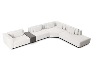ModLuxe Siena 173" Wide White Fabric Upholstered Sectional Left Facing Sofa MDLMD822SET30B5PCCHK