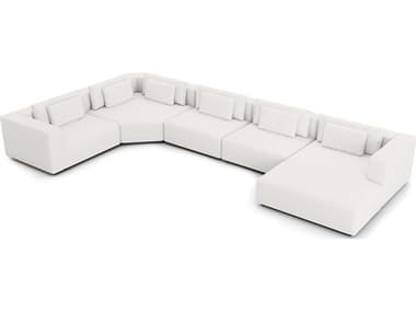 ModLuxe Siena 198&quot; Wide White Fabric Upholstered Sectional Sofa MDLMD822SET315PCCHK