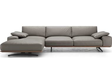 ModLuxe Blackwell Leather Sectional Left Facing Sofa MDLMD832SECLGRY