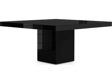 ModLuxe Morley 59" Square Black Glass Dining Table MDLMJK25300L5V5