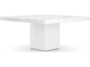 ModLuxe Morley 59" Square White Glass Dining Table MDLMJK25300L6V6