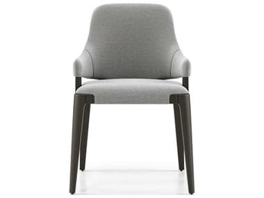 ModLuxe Dumfries Ash Wood Gray Upholstered Arm Dining Chair MDLMYD1809BSTG