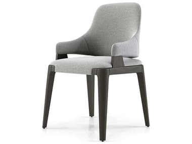 ModLuxe Dumfries Ash Wood Gray Fabric Upholstered Arm Dining Chair MDLMYD1809BSTG