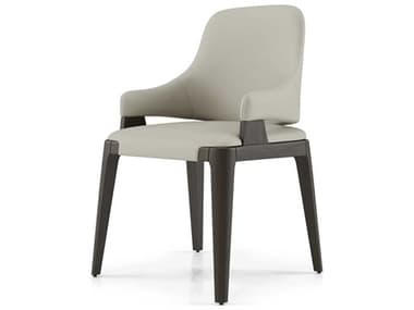 ModLuxe Dumfries Ash Wood Beige Leather Upholstered Arm Dining Chair MDLMYD1809BTRF