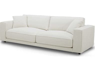 ModLuxe Lubeck White Upholstered Sofa MDLSOFELMNSNW