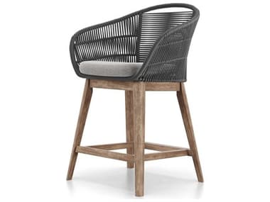 ModLuxe Dawson Chair Back In Dark Gray Regatta Cord Fabric Upholstered Counter Stool MDLTRUCTRADGRALTE