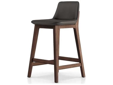 ModLuxe Oxnard Graphite Eco Leather Upholstered Ash Wood Counter Stool MDLWHB1801GNM