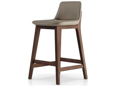 ModLuxe Oxnard Castle Gray Eco Leather Upholstered Ash Wood Counter Stool MDLWHB1801VKH