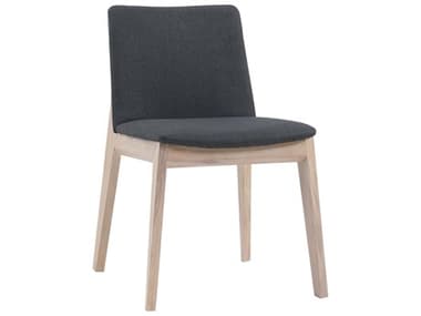 Moe's Home Deco Oak Wood Gray Fabric Upholstered Side Dining Chair MEBC108625