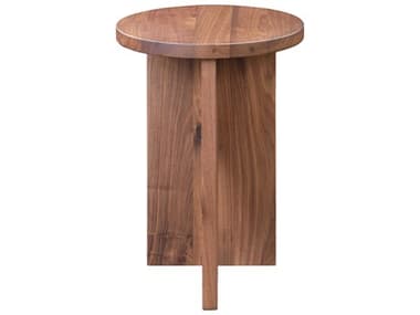 Moe's Home Grace 14" Round Wood Walnut End Table MEBC112203
