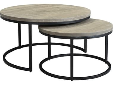 Moe's Home Drey Round Wood Nesting Coffee Table Set of Two MEBV101115