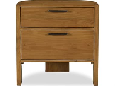 Moe's Home Lachlan 2-Drawers Brown Pine Wood Nightstand MEBV102903