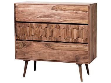 Moe's Home O2 3-Drawers Brown Chest Nightstand MEBZ102324