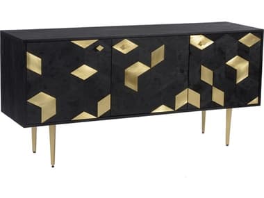 Moe's Home 63" Mango Wood Black Sideboard MEBZ110302