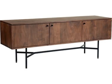 Moe's Home 58" Acacia Wood Dark Brown Glaze Media Console MEBZ111503