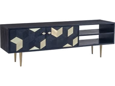 Moe's Home 75" Mango Wood Black Media Console MEBZ112002