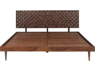 Moe's Home Pablo Walnut Brown Wood King Platform Bed MEBZ1133030