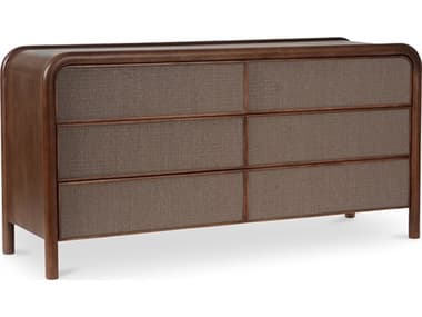 Moe's Home Rye 61.75"W 6 Drawer Dresser Warm Brown MEBZ114403