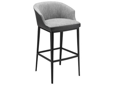 Moe's Home Collection Beckett Powder Coated Grey Side Bar Height Stool MEEJ102915