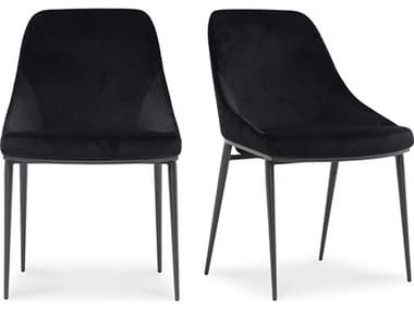 Moe's Home Black Upholstered Side Dining Chair - Set of Two MEEJ103402