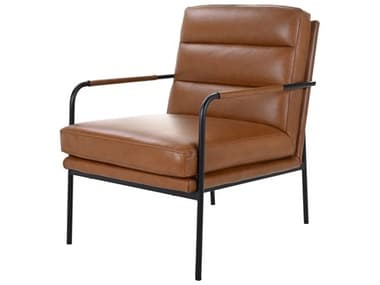 Moe's Home Brown Leather Accent Chair MEEQ101303