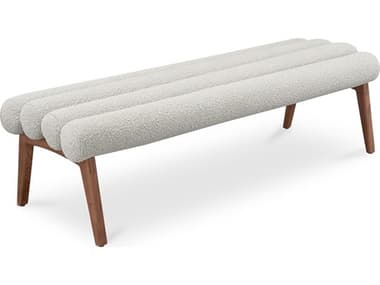 Moe's Home Arlo 60.0"W Bench Off White MEEW101514