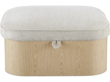 Moe's Home Sonny Ash Oatmeal Upholstered Ottoman MEEW103024