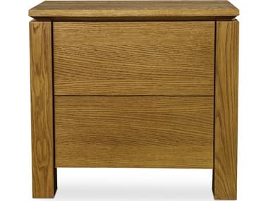 Moe's Home Brook 2-Drawers Brown Oak Wood Nightstand MEFC100503