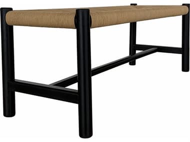 Moe's Home Black Brown Accent Bench MEFG102702