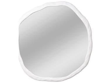 Moe's Home Foundry White Round Wall Mirror MEFI109818