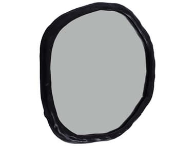 Moe's Home Foundry Black Round Wall Mirror MEFI109902