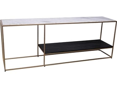 Moe's Home Collection White / Black Gold 60'' Wide Rectangular Console Table MEFI110037