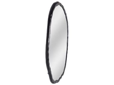 Moe's Home Foundry Black Oval Wall Mirror MEFI111302