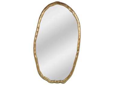 Moe's Home Foundry Gold 28''W x 50''H Oval Wall Mirror MEFI111332