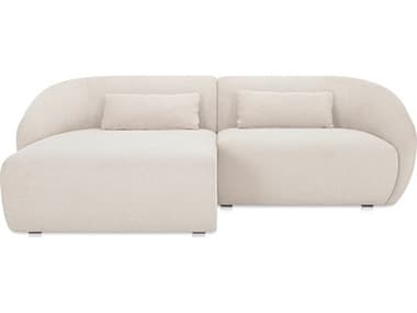 Moe's Home Amelia White Upholstered Left Sectional Sofa MEFO101718
