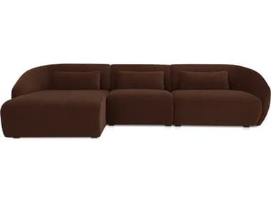 Moe's Home Amelia Brown Upholstered Left Sectional Sofa MEFO101903