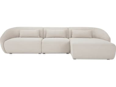 Moe's Home Amelia White Upholstered Right Sectional Sofa MEFO102018