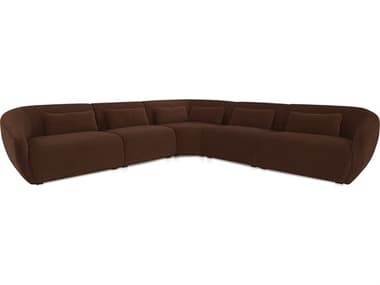 Moe's Home Amelia Brown Upholstered Left Sectional Sofa MEFO102103
