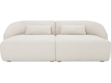 Moe's Home Amelia Double Chaise White Upholstered Sectional Sofa MEFO102218